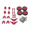 WANSUPYIN Kit de pièces métalliques de rechange pour voiture RC 2023 - Moyeu de direction + bras oscillants + tige de directi