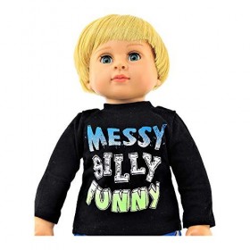 American Fashion World Ensemble chemise à manches longues et pantalon pour garçon désordonné, idiot, amusant fabriqué pour po