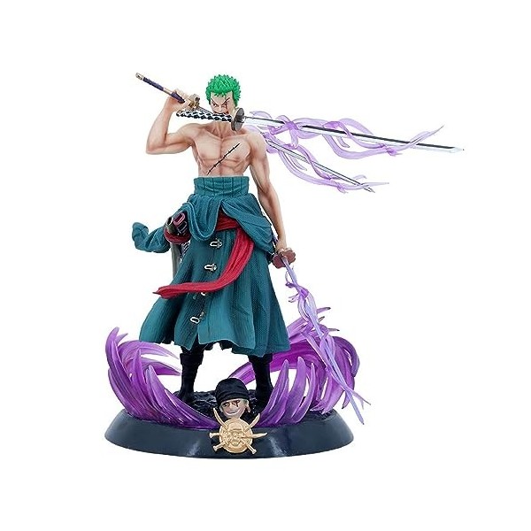 KAMFX Chiffre danime Figurine dune Seule pièce Roronoa Zoro Figurine Dessin animé Statuette en PVC Jouet de Collection Déco