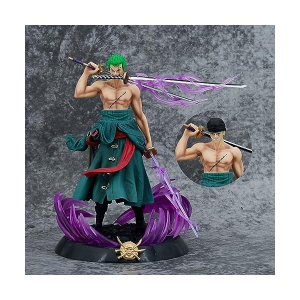 KAMFX Chiffre danime Figurine dune Seule pièce Roronoa Zoro Figurine Dessin animé Statuette en PVC Jouet de Collection Déco