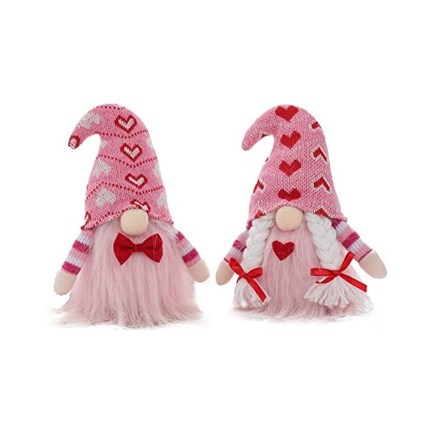 LUCBEI Poupée sans Visage 2 pièces, poupée Elfe GNOME, poupées Gnomes de la fête des mères, Gnomes de la Saint-Valentin, poup