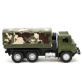 jouet enfant camion enfant 1:43 Échelle Alliage Voiture Jouets radiocommandés avec Son et Lumière Militaire Camion Jouet Simu