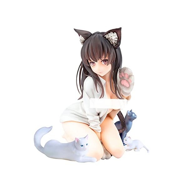 PIELUS 1/7 Chat Fille Mia Anime Figure Ecchi Figure Mignon Loli Modèle Jouet Statue Collection PVC Figurines daction