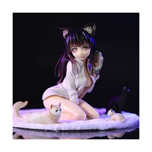 PIELUS 1/7 Chat Fille Mia Anime Figure Ecchi Figure Mignon Loli Modèle Jouet Statue Collection PVC Figurines daction