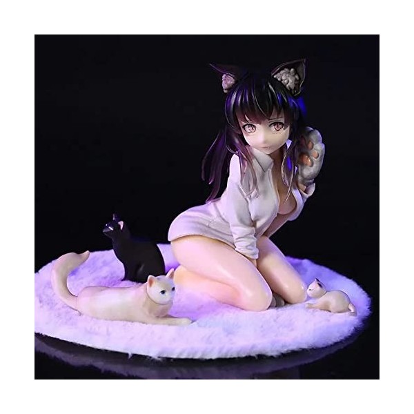 BOANUT Ecchi Figure Waifu Figure Anime Figure Statues Oreilles de chat mignon Belle fille Oreilles danimaux Griffes de chat 