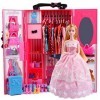 UCanaan Armoire pour Poupées Garde Robe Ensemble pour Les Vêtements Poupée également pour 11,5" Poupées Filles ,44 Accessoir