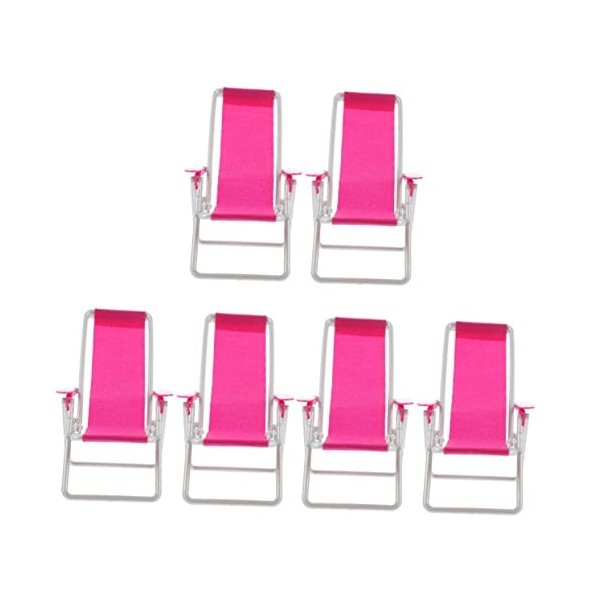 Toyvian 15 Pièces Chaise De Bébé Décoration De Meubles Salon De Plage Chaise Miniature Accessoires Miniatures Chaise Longue D