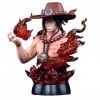 KAMFX Anime Figure Action Figure One Piece Portgas·D·Ace Half Body Sculpture Scene Model PVC Statue Anime Character Model Col