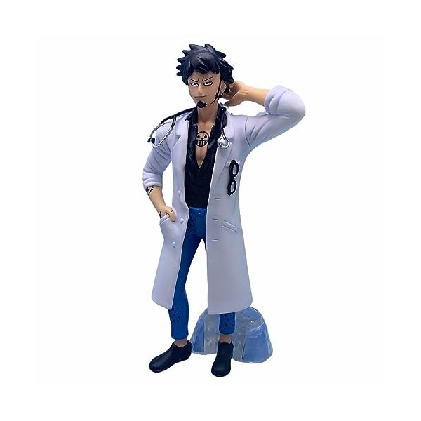 KAMFX Anime Figure Action Figure One Piece Trafalgar D Water Law Scène Modèle PVC Statue Anime Personnage Modèle Collection O