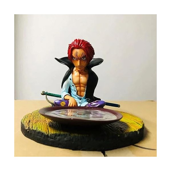 KAMFX One Piece Figure Shanks Drinking Scene Anime Figure Cartoon Comic Character Model PVC Statue Collectibles 4.7inch / 12c