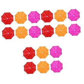 Operitacx Jouets Miniforce 18 Pcs Mini Jouet Parapluie Fer Abat-Jour en Polyester Jouets pour Enfants