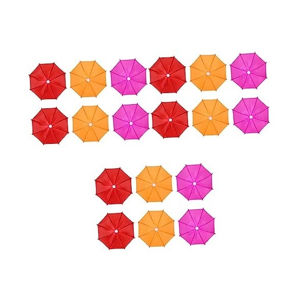 Operitacx Jouets Miniforce 18 Pcs Mini Jouet Parapluie Fer Abat-Jour en Polyester Jouets pour Enfants