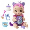 My Garden Baby Poupée Bébé Câlin Chaton 30 cm violette interactive avec plus de 20 sons et 5 accessoires, Jouet Enfant, Dès