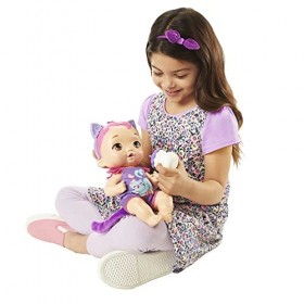 My Garden Baby Poupée Bébé Câlin Chaton 30 cm violette interactive avec plus de 20 sons et 5 accessoires, Jouet Enfant, Dès