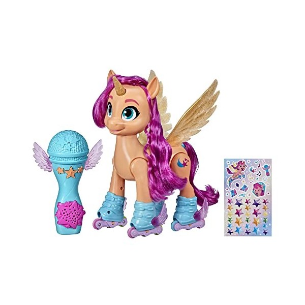 My Little Pony: A New Generation Sunny Starscout Chante en Rollers, Jouet de 22,5 cm avec 50 réactions, lumières