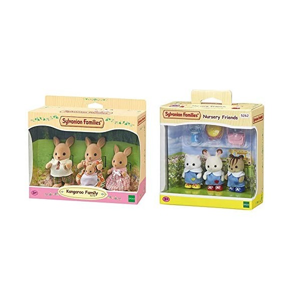 SYLVANIAN FAMILIES - 5272 - Famille Kangourou - Poupees et Accessoires & Nursery Friends Families Les Amies De Creche, 5262, 