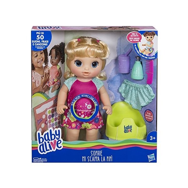 Baby Alive Hasbro Sophie mfuient la Anti-énurésie, Blonde