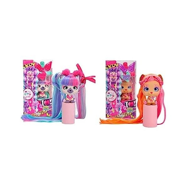 VIP PETS Bow Power Kim S6 – Bambola Cagnolina Da Collezione Con Capsula Sorpresa, Capelli Lunghi E Accessori Per Acconciature, +3 Anni