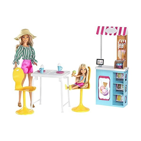 Barbie Dolls et Gelato Cafe Playset, GBK87