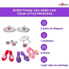 Dress Up America Accessoire Princesse Dress Up - Couronne , 3 Paires De Chaussures, Des Boucles Doreilles Et Un Collier - Ha
