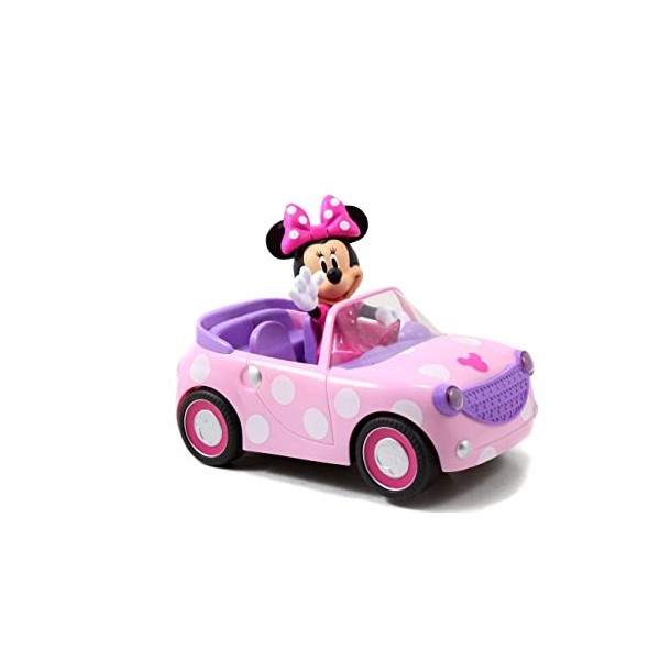 Majorette Jada - Disney - RC Minnie Roadster - Voiture Télécommandée - Figurine Minnie Incluse - Dès 3 Ans - 253074001ONL Ros