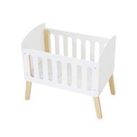 Vertbaudet Lit Poupon sur Pieds en Bois Blanc TU