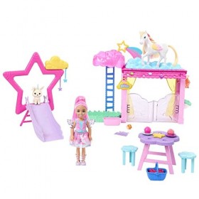 Barbie Coffret A Touch Of Magic Avec Poupée Chelsea Et Figurine Pégase, Avec Écurie, Figurine Lapin Et Accessoires, Jouet Enf
