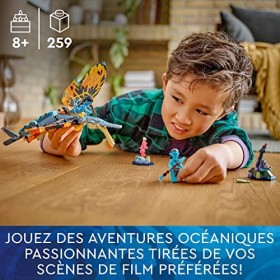 LEGO 75576 Avatar L’Aventure du Skimwing, Jouet avec Minifigurines Jake Sully et Tonowari, et Animal, Avatar : La Voie de le