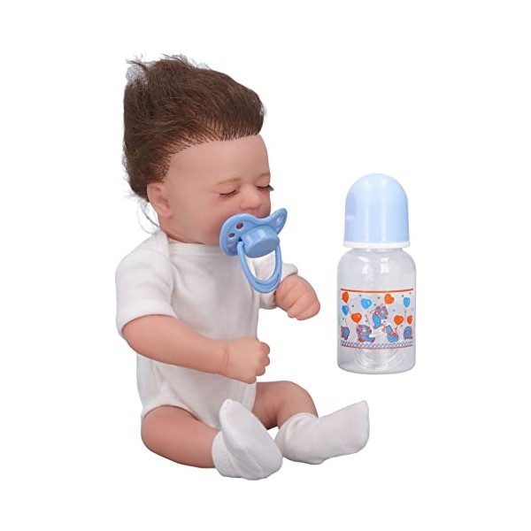 GFRGFH Poupée bébé garçon réaliste avec vêtements et biberons, Fausse poupée bébé 12 Pouces, Fausse poupée bébé 12 Pouces, po