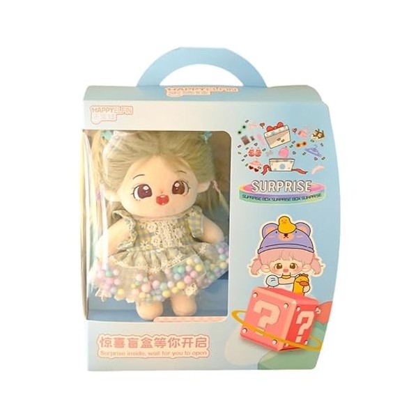 WUURAA 20cm Baby Doll Life-Like Reborns Play Doll Cotton Peluche Doll Poseable Dressup Cute Idol Doll pour Enfants Collector 