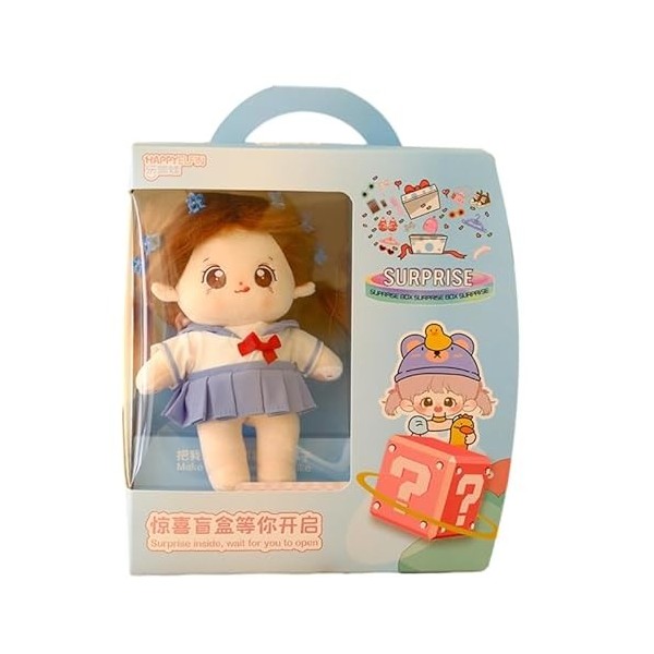 WUURAA 20cm Baby Doll Life-Like Reborns Play Doll Cotton Peluche Doll Poseable Dressup Cute Idol Doll pour Enfants Collector 