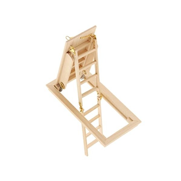 Lot de 2 échelles pliantes miniatures pliables pour maison de poupée 1:12 Mini pour filles, garçons, enfants, style 1