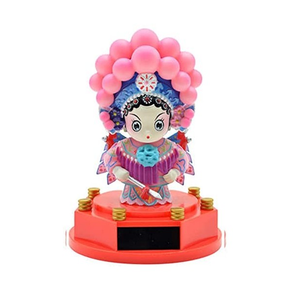 Drame Chinois Secouant La Tête Poupée Solaire Voiture Accessoires Ornements Jouets Bureau Art Décoration Chambre Magasin Mais