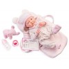 JC TOYS - Poupée La Newborn Nouveau-né de 38 cm, avec Un Corps Doux, avec Une Barboteuse, Une Couverture Douce à Capuche et 4