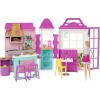 Barbie Mobilier coffret Restaurant avec une poupée incluse, plus de 30 accessoires et 6 zones de jeux dont cuisine et four à 