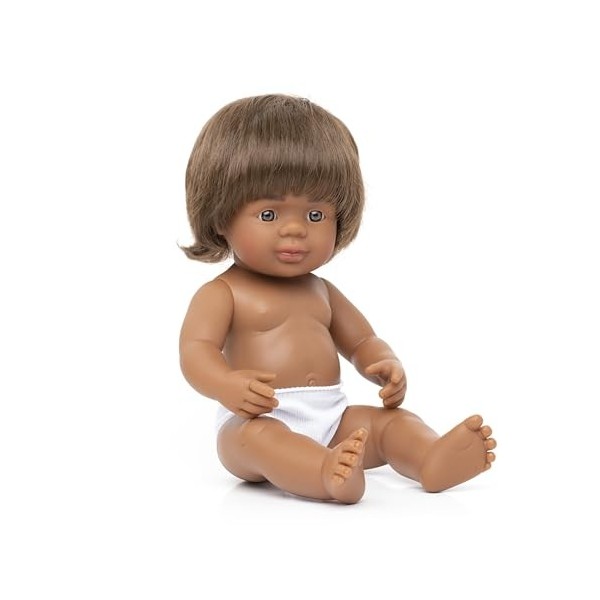 Miniland Poupée pour bébé garçon aborigène Australien 38 cm dans Une boîte de Vente au détail avec sous-vêtements 31047 