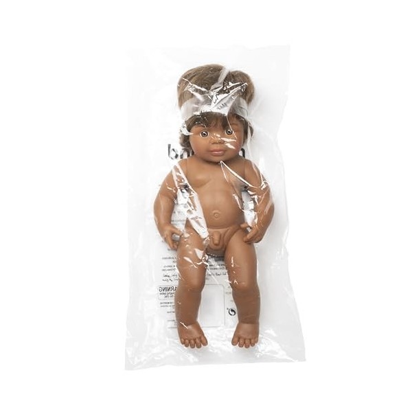 Miniland Poupée pour bébé garçon aborigène Australien 38 cm dans Une boîte de Vente au détail avec sous-vêtements 31047 