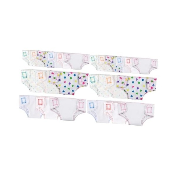 ibasenice 24 Pièces Couches Lavables pour Filles Robe pour Fille Filles Jouet Jouets pour Filles Bébé Poupée Couches Vêtement