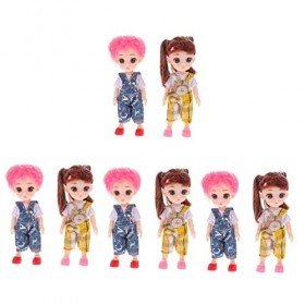 Toyvian 4 Ensembles Couple Poupée Décorations De Tableau De Bord De Voiture Décorations De Gâteau Jouets en Peluche Petites P