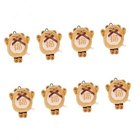 ABOOFAN Pendentif Pendentif 8 Pièces Tigre Année Peluche Poupée en Peluche Paresseux en Peluche Intérieur De La Voiture Décor