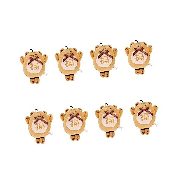 ABOOFAN Pendentif Pendentif 8 Pièces Tigre Année Peluche Poupée en Peluche Paresseux en Peluche Intérieur De La Voiture Décor