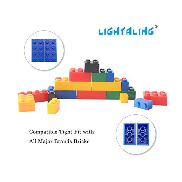 LIGHTALING Briques de Construction compatibles avec Lego, 1000 pièces de Briques de Construction, Classic Couleur Building Br