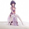 POMONO 1/7 Ecchi Figure Anime Personnage Statues Jolie Fille Violet Cheveux Kinee Chaussettes Hautes Assis Posture Action Fig