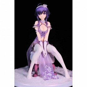 POMONO 1/7 Ecchi Figure Anime Personnage Statues Jolie Fille Violet Cheveux Kinee Chaussettes Hautes Assis Posture Action Fig
