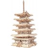 Rowood Puzzle 3D Maquette de Temple Japonais en Bois - Maquette en Bois a Construire Adulte - Construction Bois Modelisme Maq