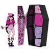 Monster High Coffret Monstrueux Secrets Draculaura Avec Poupée Et Habillage, Casier Et Plus De 19 Accessoires, Jouet Enfant, 