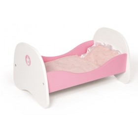 Bayer Design 54201AA Mobilier De Poupée, Lit pour Poupon Bois, Princesse Rose