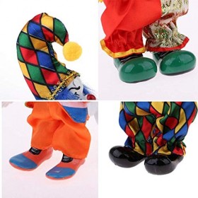 Tubayia Lot de 3 mini poupées Halloween Clown en porcelaine avec costume pour Halloween Décoration cadeau