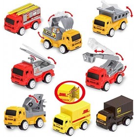 RuiDaXiang Ensembles de Jouets pour Voitures de Construction dingénierie, avec Tapis de Jeu, camions, Mini-Ensemble de Jeu p