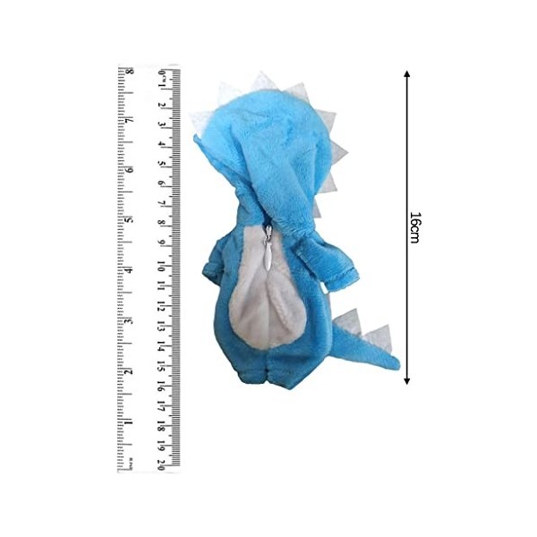 Lot de 5 combinaisons pour poupée de 16 cm, accessoires de poupée 1/12, manteau bleu